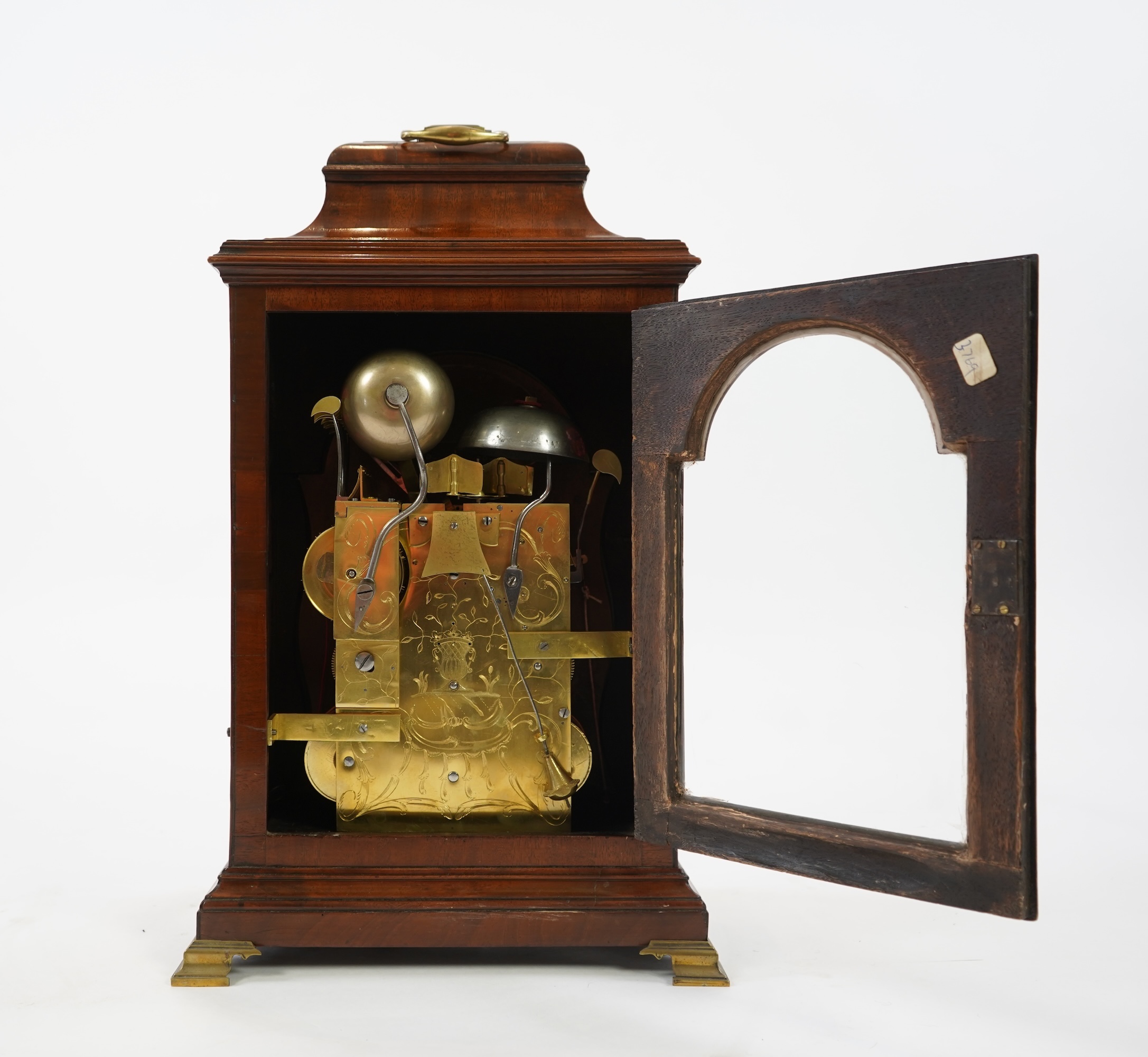 A George III mahogany triple fusee bracket clock by John Roberts, London
